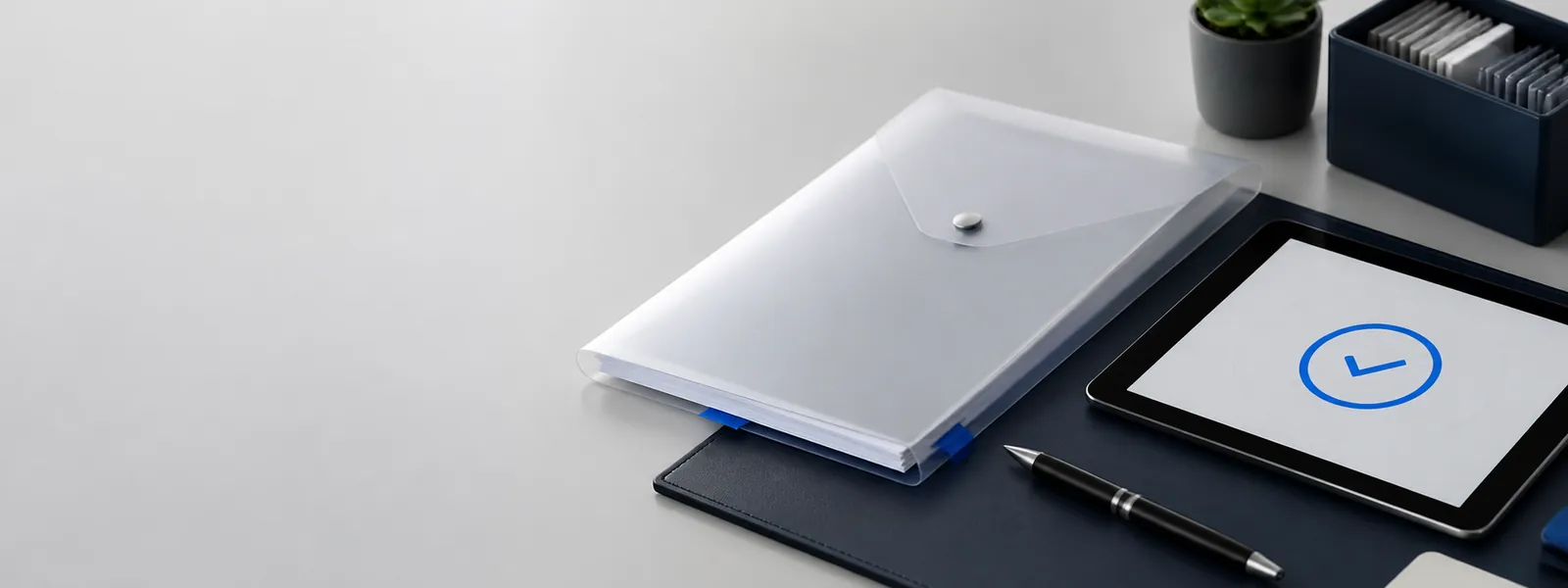 Documentación institucional y confirmación digital sobre una mesa de trabajo